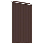 Cobertizo de jardín leña marrón acero galvanizado 245x98x159cm