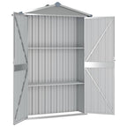 Cobertizo de jardín acero galvanizado gris 116x45x175 cm