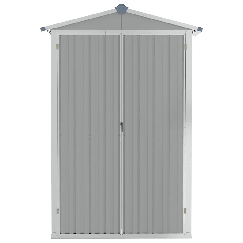 Cobertizo de jardín acero galvanizado gris 116x45x175 cm
