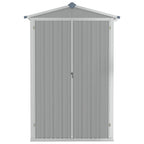 Cobertizo de jardín acero galvanizado gris 116x45x175 cm