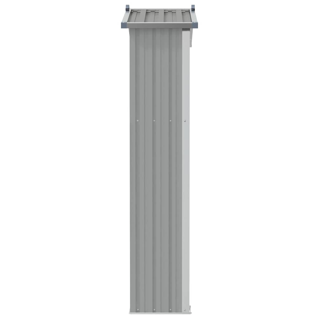 Cobertizo de jardín acero galvanizado gris 116x45x175 cm