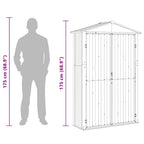 Cobertizo de jardín acero galvanizado gris 116x45x175 cm