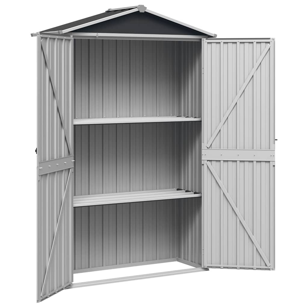 Cobertizo de jardín acero galvanizado antracita 116x45x175cm