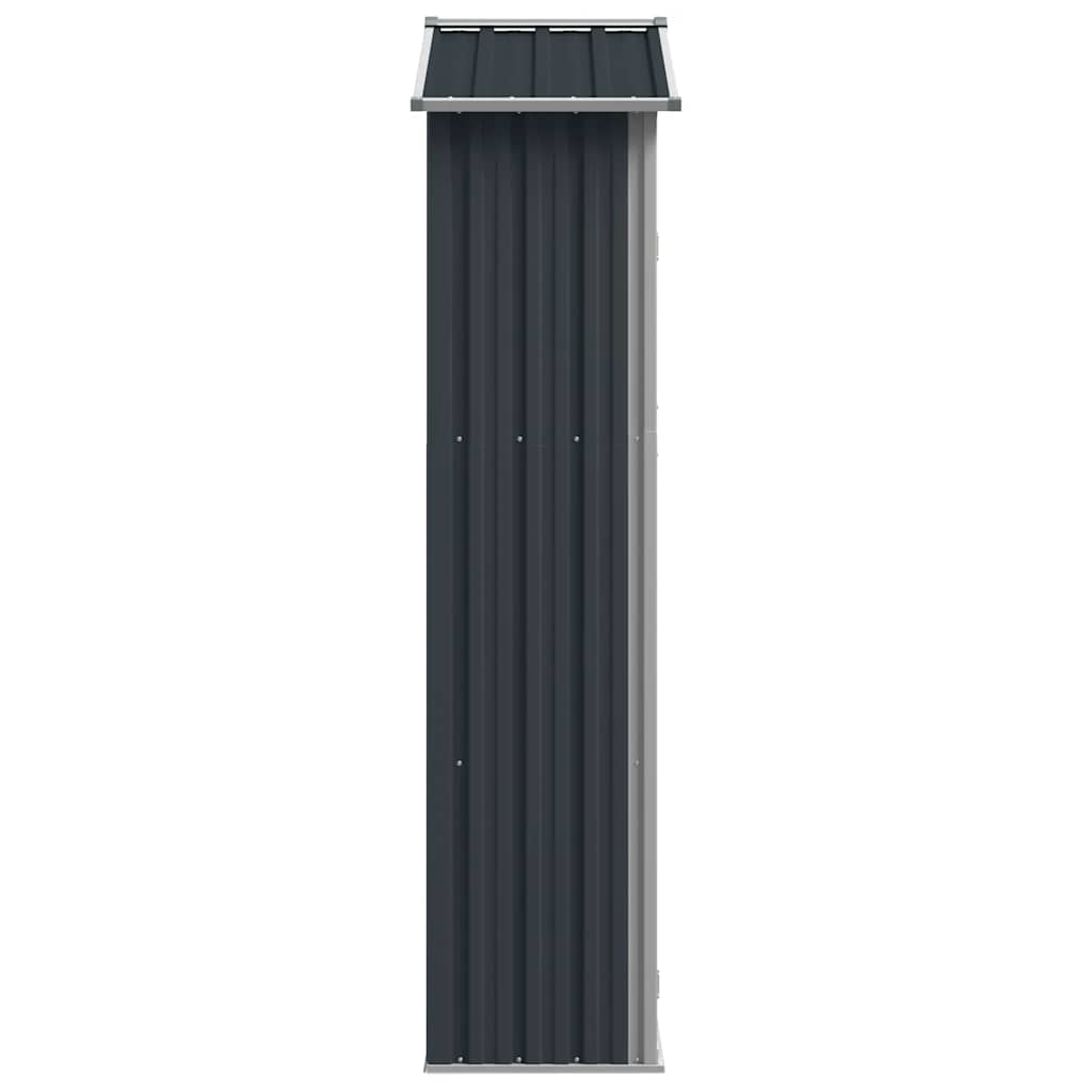 Cobertizo de jardín acero galvanizado antracita 116x45x175cm