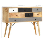 Aparador de madera maciza de mango 110x30x82 cm