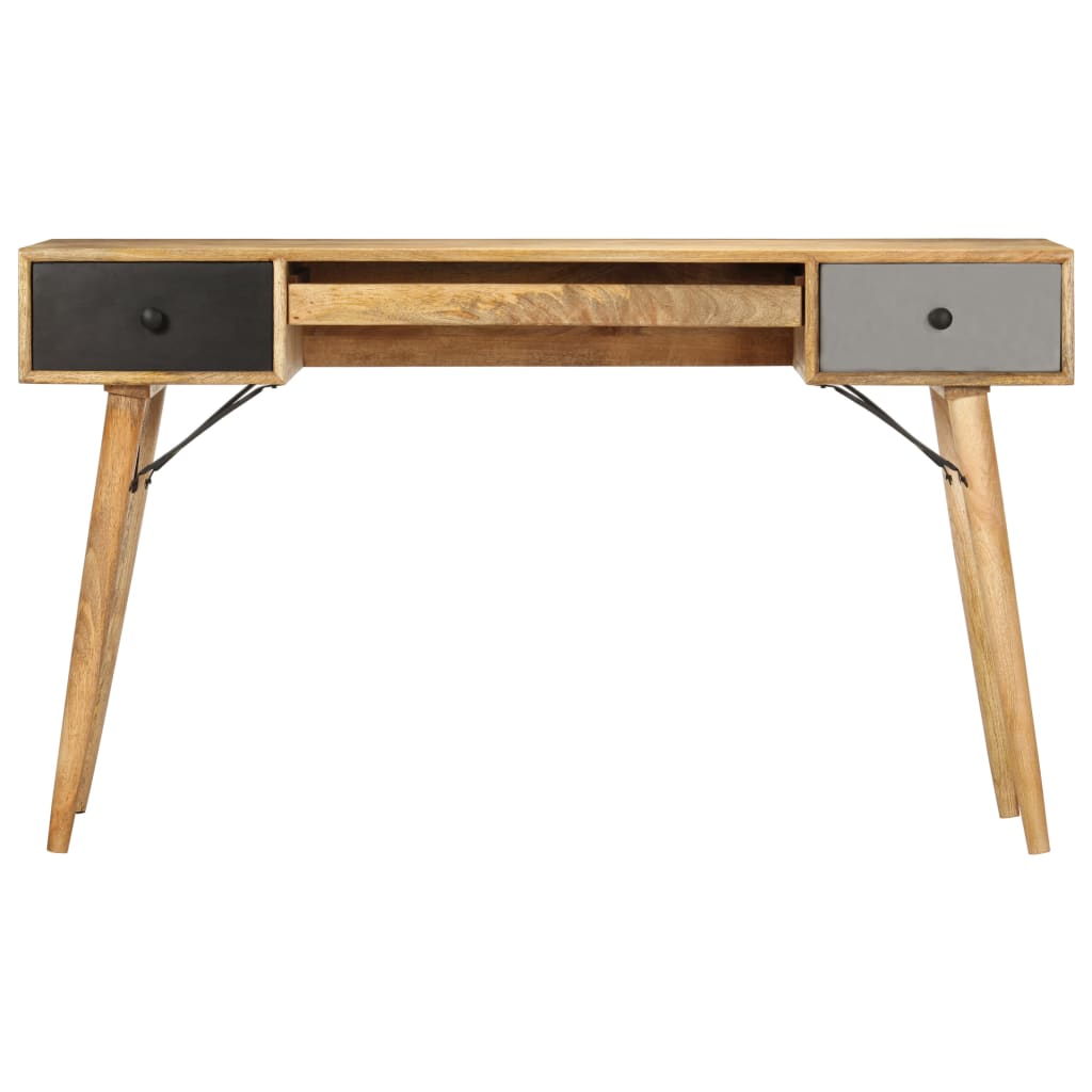 Escritorio con cajones de madera maciza de mango 130x50x80 cm