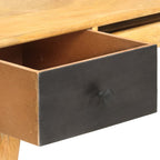 Escritorio con cajones de madera maciza de mango 130x50x80 cm
