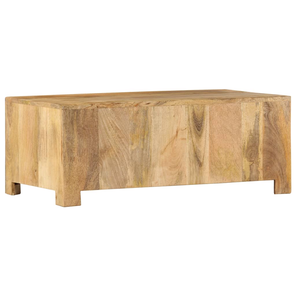 Mesa de centro con 4 cajones madera maciza de mango 90x50x35 cm