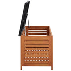 Caja de almacenaje jardín madera maciza eucalipto 117x50x55 cm