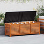 Caja de almacenaje jardín madera maciza eucalipto 117x50x55 cm