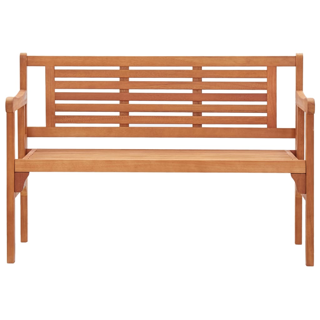 Banco de jardín plegable de madera maciza de eucalipto 120 cm