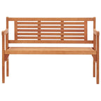 Banco de jardín plegable de madera maciza de eucalipto 120 cm