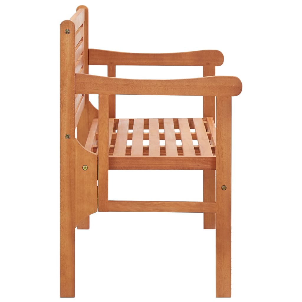 Banco de jardín plegable de madera maciza de eucalipto 120 cm