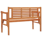 Banco de jardín plegable de madera maciza de eucalipto 120 cm