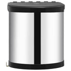 Papelera de cocina empotrada acero inoxidable 12 L