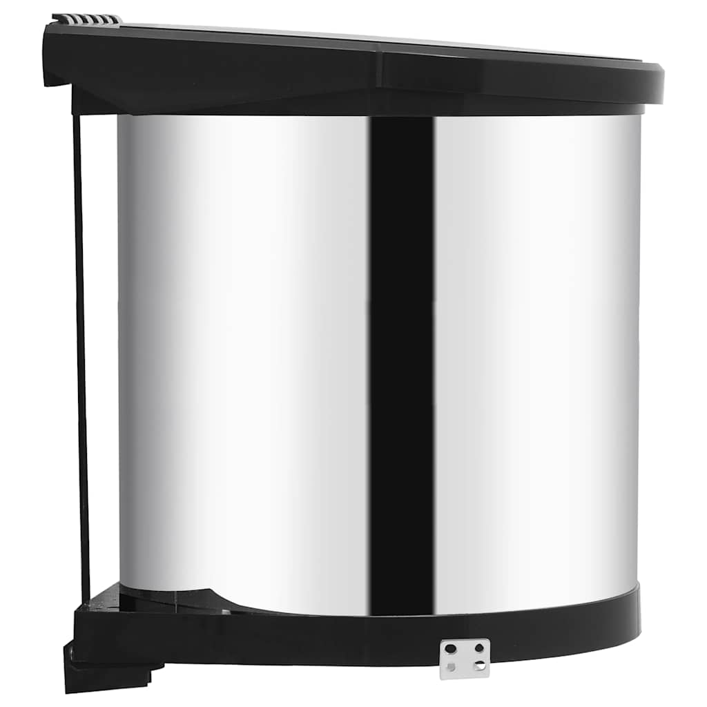 Papelera de cocina empotrada acero inoxidable 12 L