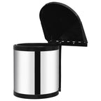 Papelera de cocina empotrada acero inoxidable 12 L