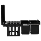 Cubo de basura de cocina extraíble reciclaje cierre suave 36 L