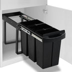 Cubo de basura extraíble en armario de cocina cierre suave 20 L