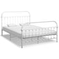 Cama con somier sin colchón metal blanco 90x200 cm