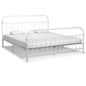 Estructura cama con cabecero sin colchón metal blanco 140x200cm