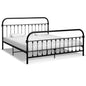 Estructura cama con cabecero sin colchón metal blanco 140x200cm