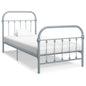 Cama con somier sin colchón metal blanco 90x200 cm