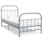 Cama con somier sin colchón metal blanco 90x200 cm