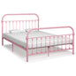 Cama con somier sin colchón metal blanco 90x200 cm