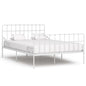 Cama con somier sin colchón metal blanco 90x200 cm
