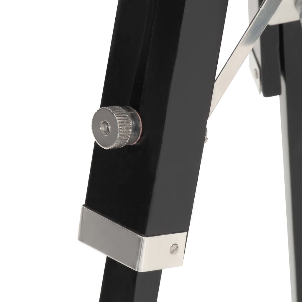 Lámpara con trípode de suelo madera maciza mango negro 69 cm