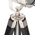 Lámpara con trípode de suelo madera maciza mango negro 69 cm