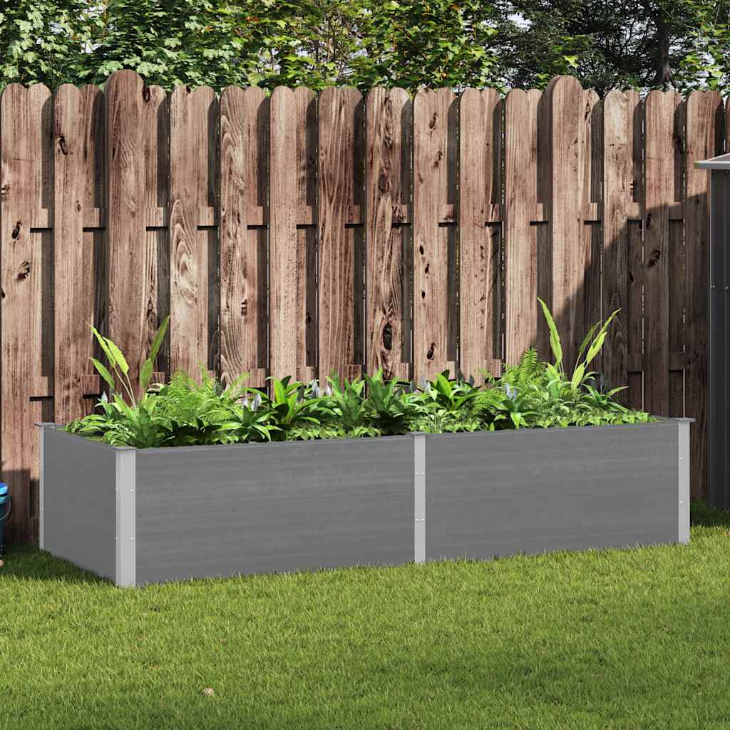 Arriate de WPC gris 200x100x54 cm