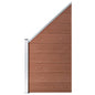 Painel de vedação WPC cinzento 95x(105-180) cm