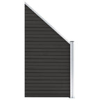 Panel de valla WPC gris 95x(105-180) cm