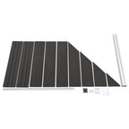 Panel de valla WPC gris 95x(105-180) cm