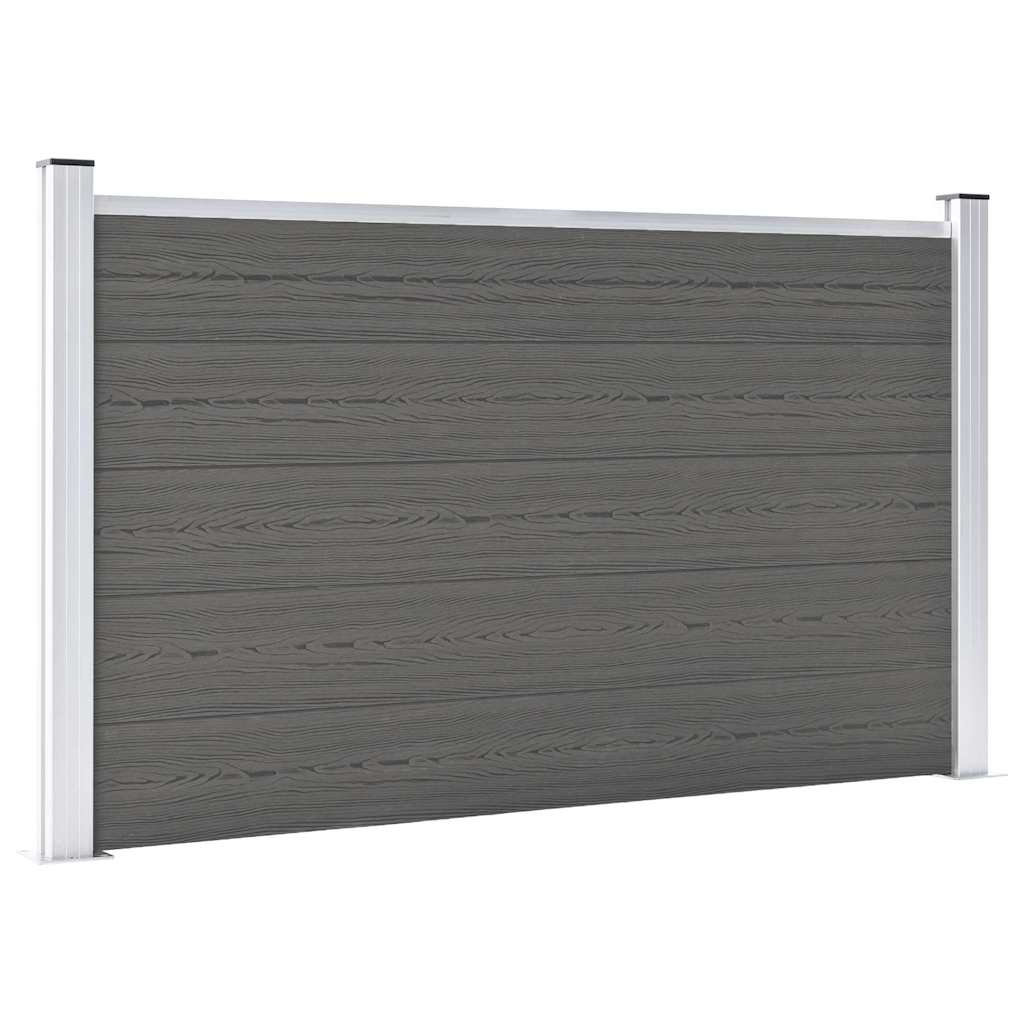 Valla de jardín de WPC gris 180x105 cm