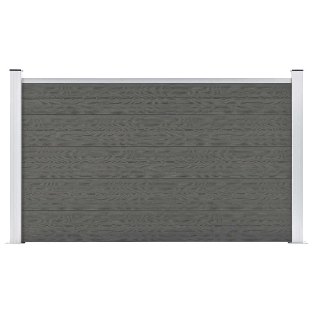 Valla de jardín de WPC gris 180x105 cm