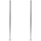 Postes de valla 2 unidades aluminio 185 cm