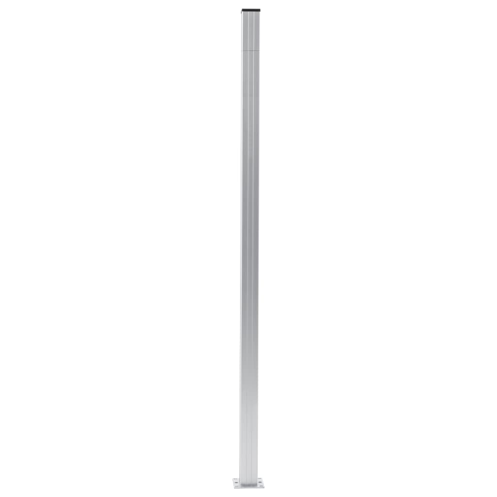 Postes de valla 2 unidades aluminio 185 cm