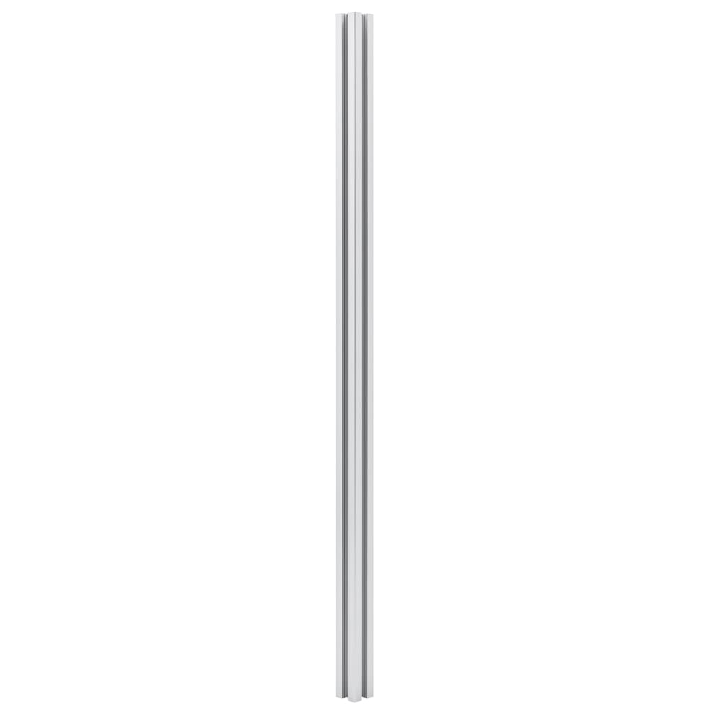 Postes de valla 2 unidades aluminio 185 cm