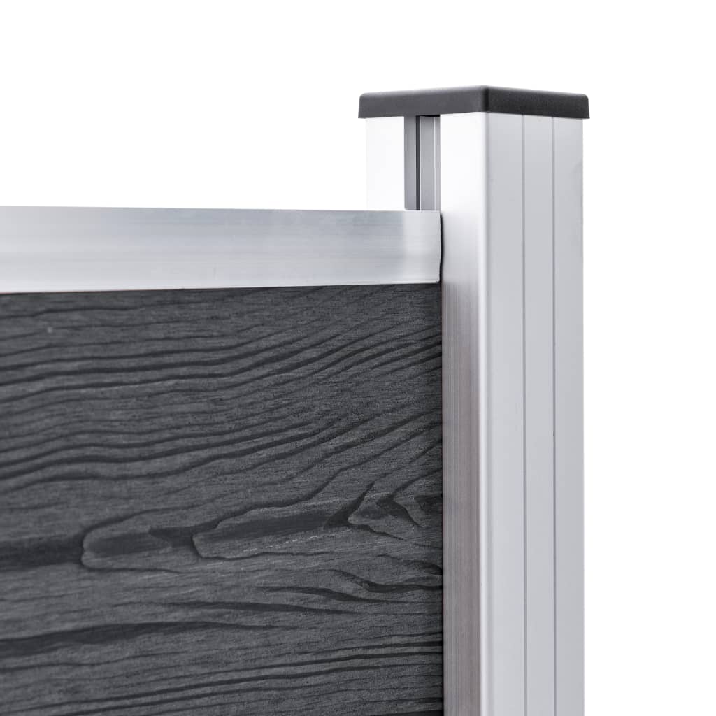 Postes de valla 2 unidades aluminio 185 cm
