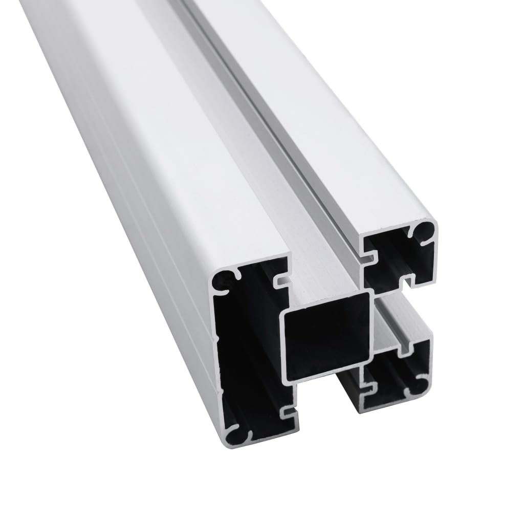 Postes de valla 2 unidades aluminio 185 cm
