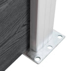 Postes de valla 2 unidades aluminio 185 cm