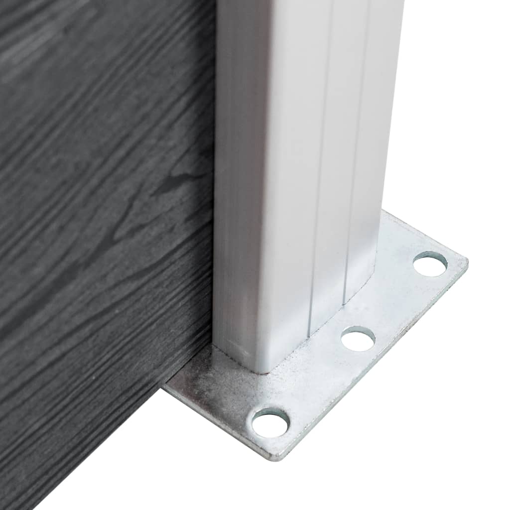 Postes de valla 2 unidades aluminio 185 cm