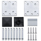 Postes de valla 2 unidades aluminio 185 cm