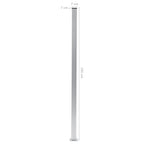Postes de valla 2 unidades aluminio 185 cm