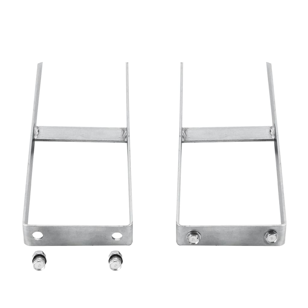 Clavijas de tierras para valla de WPC 2 unidades acero 40 cm