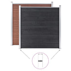Clavijas de tierras para valla de WPC 2 unidades acero 40 cm