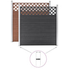 Clavijas de tierras para valla de WPC 2 unidades acero 40 cm